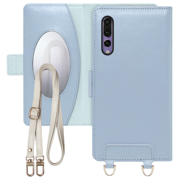 [ LOOF SWEET MIRROR Series ] HUAWEI P20 Pro p20pro p20 プロ p20プロ スマホケース  ショルダー付き手帳型スマホケース ミラー付き カードポケット 本革 [ HUAWEI P20 Pro ]