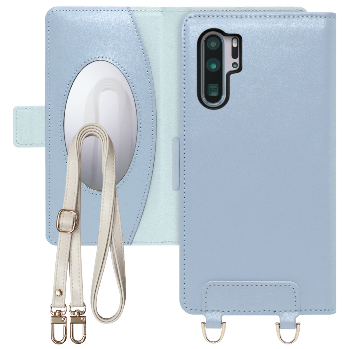 [ LOOF SWEET MIRROR Series ] HUAWEI P30 Pro p30pro p30プロ スマホケース  ショルダー付き手帳型スマホケース ミラー付き カードポケット 本革 [ HUAWEI P30 Pro ]