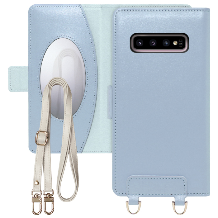 [ LOOF SWEET MIRROR Series ] Galaxy S10 SC-03L / SCV41 galaxys10 スマホケース  ショルダー付き手帳型スマホケース ミラー付き カードポケット 本革 [ Galaxy S10 ]