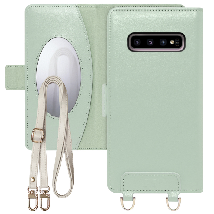 [ LOOF SWEET MIRROR Series ] Galaxy S10 SC-03L / SCV41 galaxys10 スマホケース  ショルダー付き手帳型スマホケース ミラー付き カードポケット 本革 [ Galaxy S10 ]