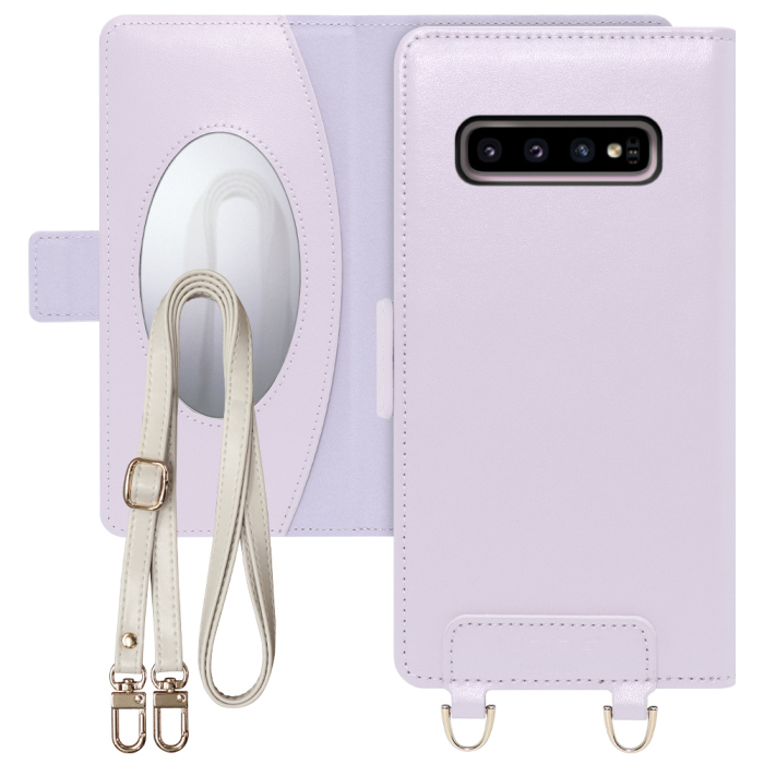 [ LOOF SWEET MIRROR Series ] Galaxy S10 SC-03L / SCV41 galaxys10 スマホケース  ショルダー付き手帳型スマホケース ミラー付き カードポケット 本革 [ Galaxy S10 ]