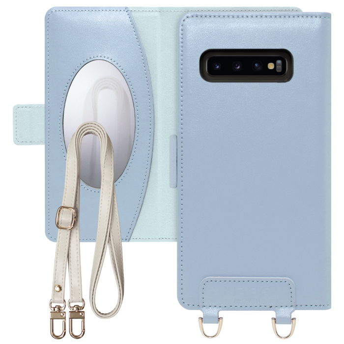 [ LOOF SWEET MIRROR Series ] Galaxy S10+ SC-04L / SCV42 s10plus s10 plus スマホケース  ショルダー付き手帳型スマホケース ミラー付き カードポケット 本革 [ Galaxy S10+ ]