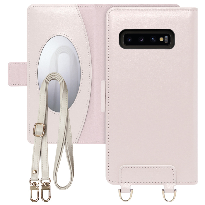 [ LOOF SWEET MIRROR Series ] Galaxy S10+ SC-04L / SCV42 s10plus s10 plus スマホケース  ショルダー付き手帳型スマホケース ミラー付き カードポケット 本革 [ Galaxy S10+ ]