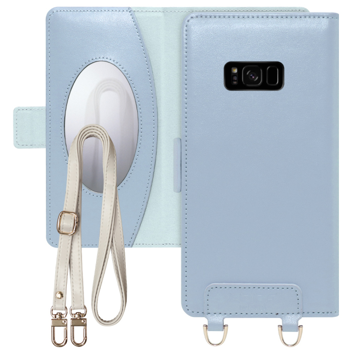 [ LOOF SWEET MIRROR Series ] Galaxy S8 SC-02J / SCV36 galaxys8 スマホケース  ショルダー付き手帳型スマホケース ミラー付き カードポケット 本革 [ Galaxy S8 ]