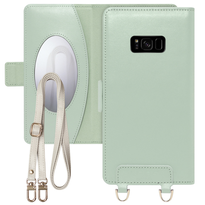 [ LOOF SWEET MIRROR Series ] Galaxy S8 SC-02J / SCV36 galaxys8 スマホケース  ショルダー付き手帳型スマホケース ミラー付き カードポケット 本革 [ Galaxy S8 ]