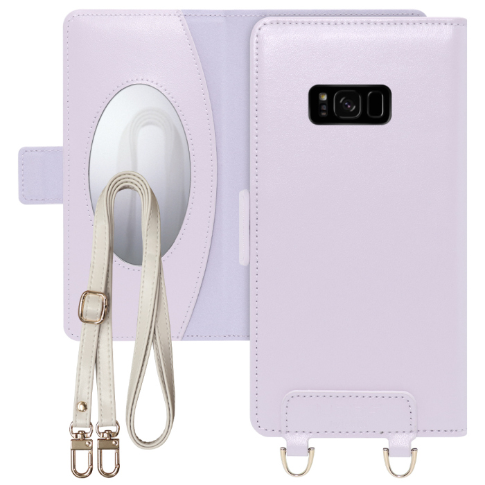[ LOOF SWEET MIRROR Series ] Galaxy S8 SC-02J / SCV36 galaxys8 スマホケース  ショルダー付き手帳型スマホケース ミラー付き カードポケット 本革 [ Galaxy S8 ]