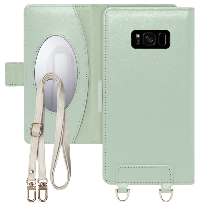 [ LOOF SWEET MIRROR Series ] Galaxy S8+ SC-03J / SCV35 s8plus s8 plus スマホケース  ショルダー付き手帳型スマホケース ミラー付き カードポケット 本革 [ Galaxy S8+ ]