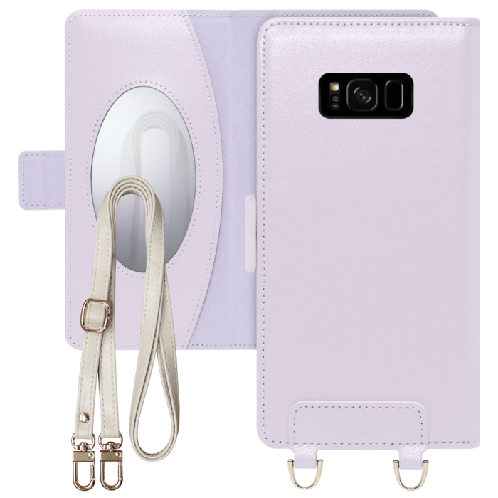 [ LOOF SWEET MIRROR Series ] Galaxy S8+ SC-03J / SCV35 s8plus s8 plus スマホケース  ショルダー付き手帳型スマホケース ミラー付き カードポケット 本革 [ Galaxy S8+ ]