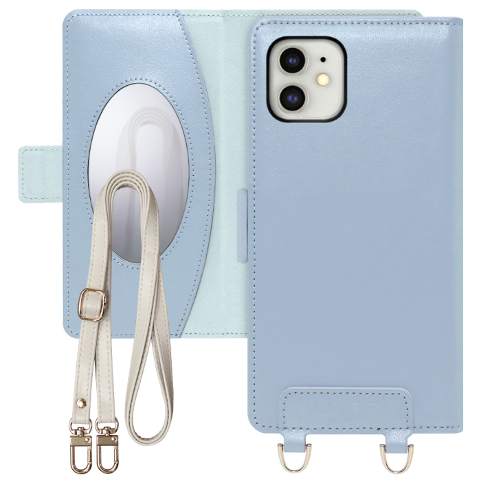 [ LOOF SWEET MIRROR Series ] iPhone 11 iPhone11 スマホケース  ショルダー付き手帳型スマホケース ミラー付き カードポケット 本革 [ iPhone 11 ]