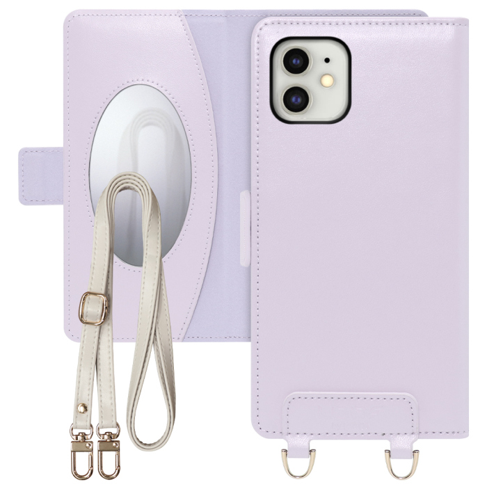[ LOOF SWEET MIRROR Series ] iPhone 11 iPhone11 スマホケース  ショルダー付き手帳型スマホケース ミラー付き カードポケット 本革 [ iPhone 11 ]