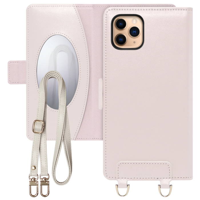 [ LOOF SWEET MIRROR Series ] iPhone 11 Pro Max iPhone11promax 11promax 11 promax スマホケース  ショルダー付き手帳型スマホケース ミラー付き カードポケット 本革 [ iPhone 11 Pro Max ]