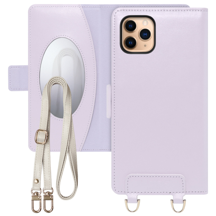 [ LOOF SWEET MIRROR Series ] iPhone 11 Pro Max iPhone11promax 11promax 11 promax スマホケース  ショルダー付き手帳型スマホケース ミラー付き カードポケット 本革 [ iPhone 11 Pro Max ]