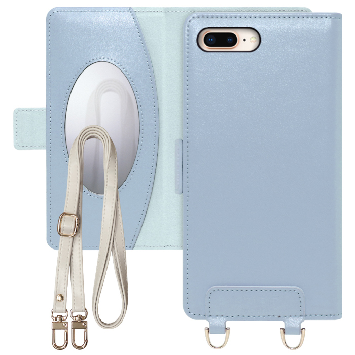 [ LOOF SWEET MIRROR Series ] iPhone 7 Plus / 8 Plus iphone7plus iphone8plus 7plus 8plus スマホケース  ショルダー付き手帳型スマホケース ミラー付き カードポケット 本革 [ iPhone 7 Plus / 8 Plus ]