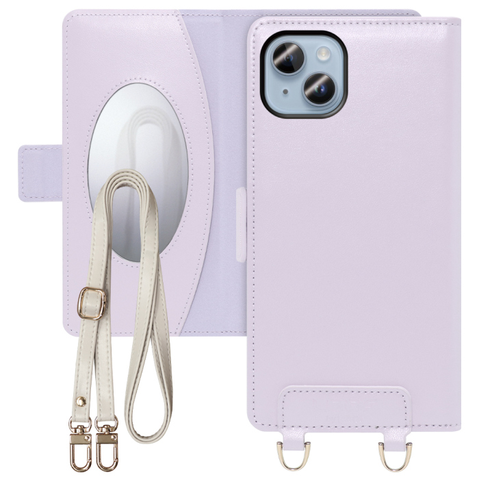 [ LOOF SWEET MIRROR Series ] iPhone 14 Plus iphone14plus 14plus 14+ プラス スマホケース  ショルダー付き手帳型スマホケース ミラー付き カードポケット 本革 [ iPhone 14 Plus ]