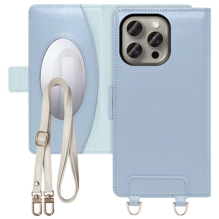 [ LOOF SWEET MIRROR Series ] iPhone 15 Pro Max iPhone15 Pro Max アイフォン15 プロ マックス iPhone 15 15ProMax アイフォン 15 スマホケース  ショルダー付き手帳型スマホケース ミラー付き カードポケット 本革 [ iPhone 15 Pro Max ]