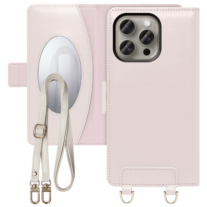 [ LOOF SWEET MIRROR Series ] iPhone 15 Pro Max iPhone15 Pro Max アイフォン15 プロ マックス iPhone 15 15ProMax アイフォン 15 スマホケース  ショルダー付き手帳型スマホケース ミラー付き カードポケット 本革 [ iPhone 15 Pro Max ]