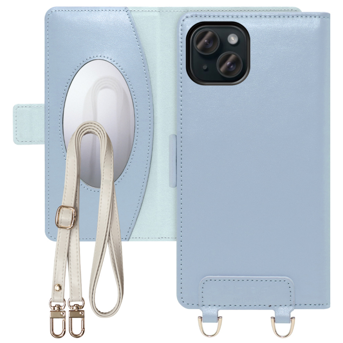 [ LOOF SWEET MIRROR Series ] iPhone 15 Plus iPhone15 Plus アイフォン15 プラス iPhone 15 Plus 15Plus アイフォン 15 スマホケース  ショルダー付き手帳型スマホケース ミラー付き カードポケット 本革 [ iPhone 15 Plus ]