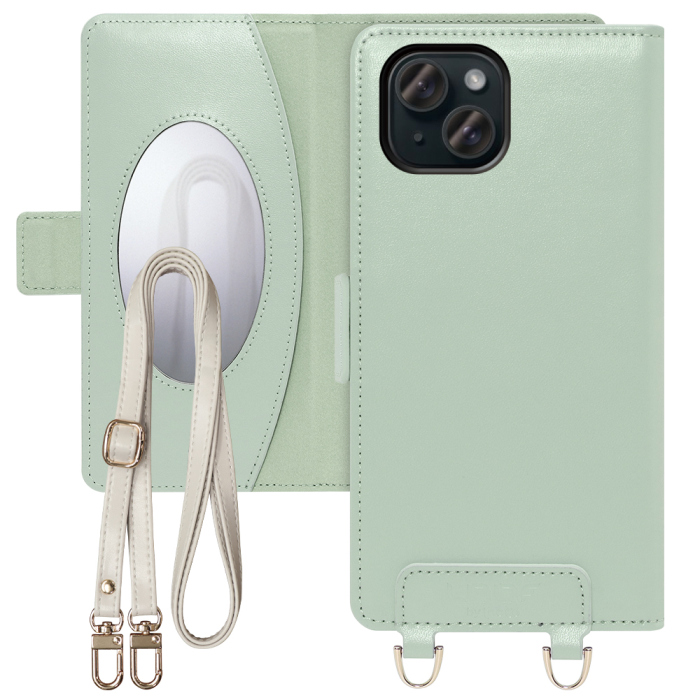 [ LOOF SWEET MIRROR Series ] iPhone 15 Plus iPhone15 Plus アイフォン15 プラス iPhone 15 Plus 15Plus アイフォン 15 スマホケース  ショルダー付き手帳型スマホケース ミラー付き カードポケット 本革 [ iPhone 15 Plus ]