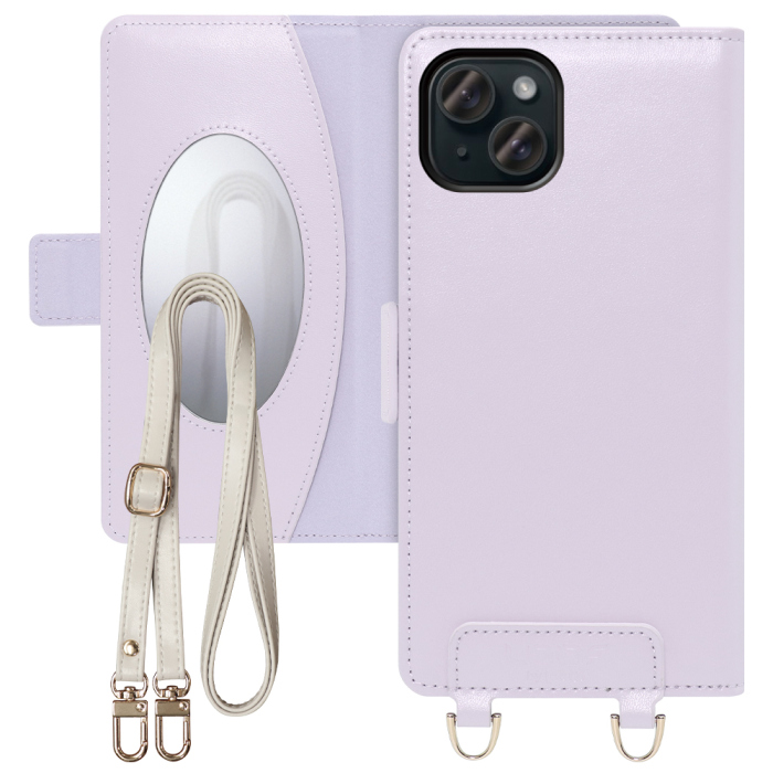 [ LOOF SWEET MIRROR Series ] iPhone 15 Plus iPhone15 Plus アイフォン15 プラス iPhone 15 Plus 15Plus アイフォン 15 スマホケース  ショルダー付き手帳型スマホケース ミラー付き カードポケット 本革 [ iPhone 15 Plus ]