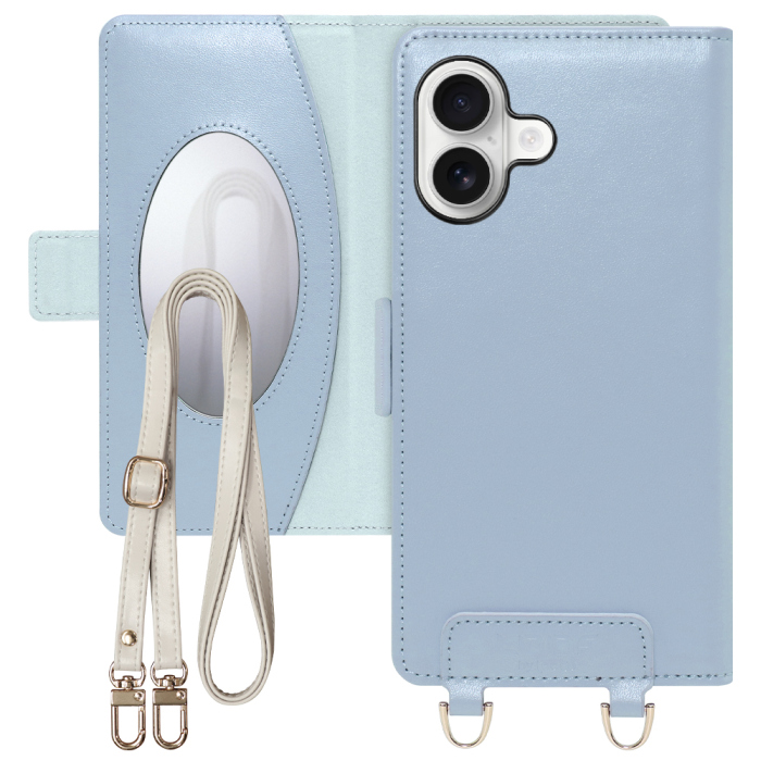 [ LOOF SWEET MIRROR Series ] iPhone 17 iPhone17 アイフォン17 iPhone 17 アイフォン 17 スマホケース  ショルダー付き手帳型スマホケース ミラー付き カードポケット 本革 [ iPhone 17 用 ]