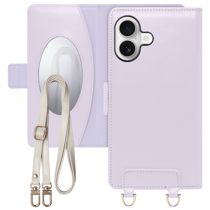 [ LOOF SWEET MIRROR Series ] iPhone 17 iPhone17 アイフォン17 iPhone 17 アイフォン 17 スマホケース  ショルダー付き手帳型スマホケース ミラー付き カードポケット 本革 [ iPhone 17 用 ]