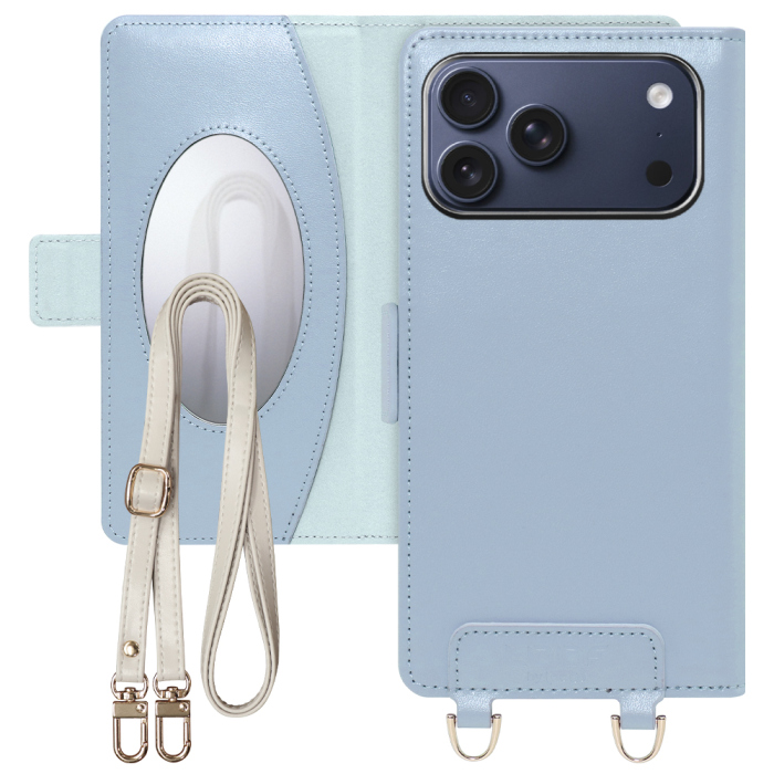 [ LOOF SWEET MIRROR Series ] iPhone 17 Pro Max iPhone17 Pro Max アイフォン17 プロ マックス スマホケース  ショルダー付き手帳型スマホケース ミラー付き カードポケット 本革 [ iPhone 17 Pro Max 用 ]