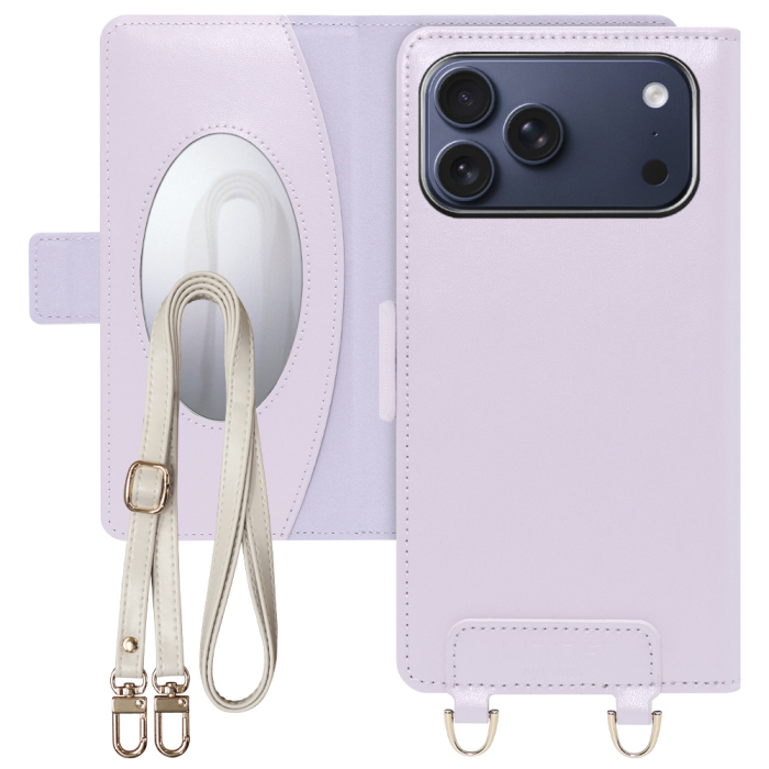 [ LOOF SWEET MIRROR Series ] iPhone 17 Pro Max iPhone17 Pro Max アイフォン17 プロ マックス スマホケース  ショルダー付き手帳型スマホケース ミラー付き カードポケット 本革 [ iPhone 17 Pro Max 用 ]