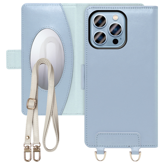 [ LOOF SWEET MIRROR Series ] iPhone 13 Pro iphone13pro 13pro プロ スマホケース  ショルダー付き手帳型スマホケース ミラー付き カードポケット 本革 [ iPhone 13 Pro ]