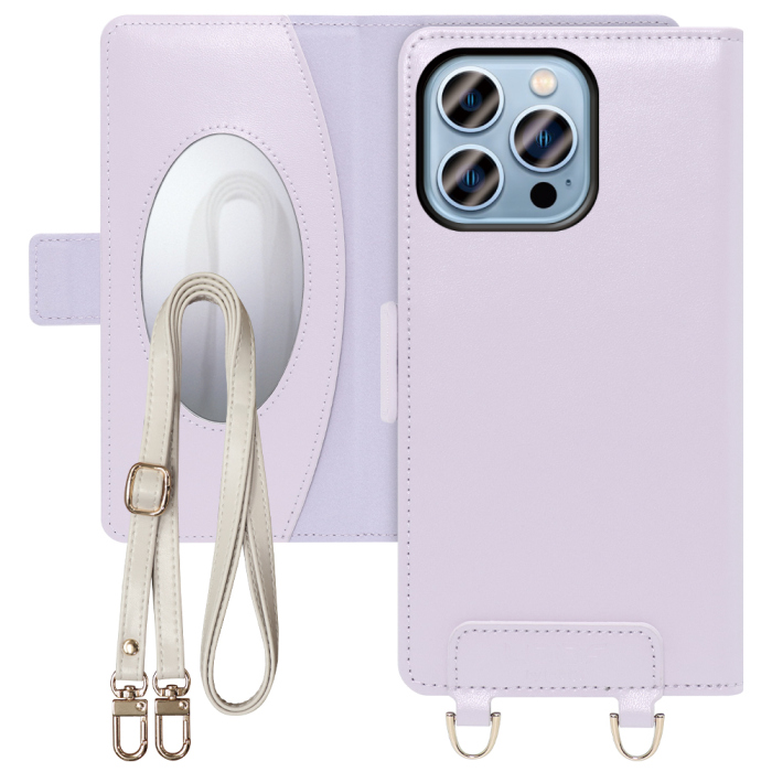 [ LOOF SWEET MIRROR Series ] iPhone 13 Pro iphone13pro 13pro プロ スマホケース  ショルダー付き手帳型スマホケース ミラー付き カードポケット 本革 [ iPhone 13 Pro ]