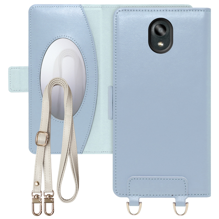 [ LOOF SWEET MIRROR Series ] KYOCERA DIGNO BX dignobx ディグノbx スマホケース  ショルダー付き手帳型スマホケース ミラー付き カードポケット 本革 [ DIGNO BX ]