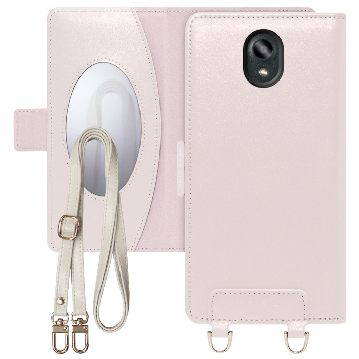 [ LOOF SWEET MIRROR Series ] KYOCERA DIGNO BX dignobx ディグノbx スマホケース  ショルダー付き手帳型スマホケース ミラー付き カードポケット 本革 [ DIGNO BX ]