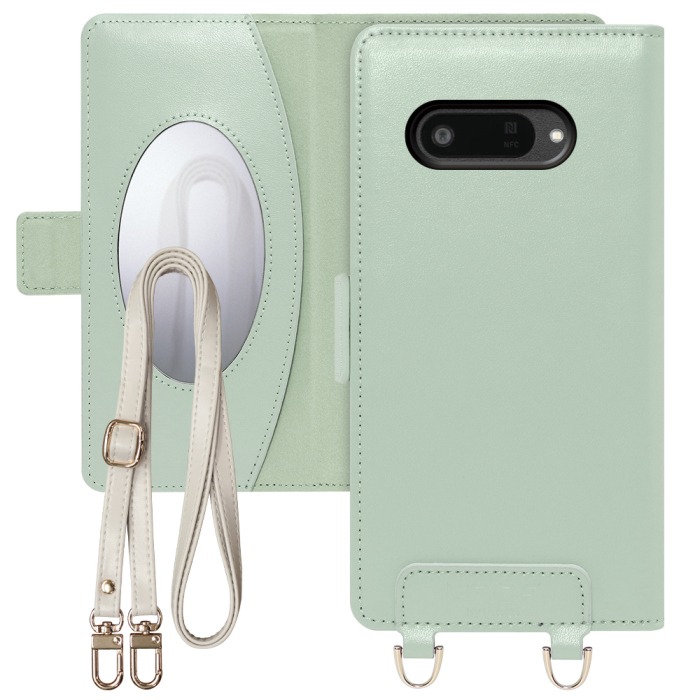 [ LOOF SWEET MIRROR Series ] DIGNO BX3 / BX3 Plus / BX3 カメラレス / SX4  Wi-Fi KC-S305K スマホケース  ショルダー付き手帳型スマホケース ミラー付き カードポケット 本革 [ DIGNO BX3 / BX3 Plus / BX3 カメラレス / SX4 ]