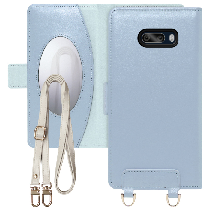 [ LOOF SWEET MIRROR Series ] LG G8X ThinQ g8xthinq スマホケース  ショルダー付き手帳型スマホケース ミラー付き カードポケット 本革 [ LG G8X ThinQ ]