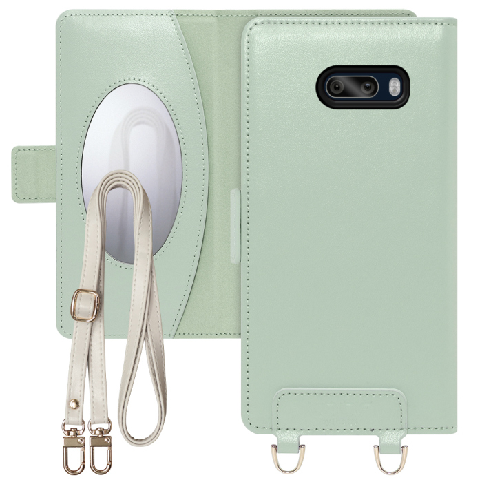 [ LOOF SWEET MIRROR Series ] LG G8X ThinQ g8xthinq スマホケース  ショルダー付き手帳型スマホケース ミラー付き カードポケット 本革 [ LG G8X ThinQ ]