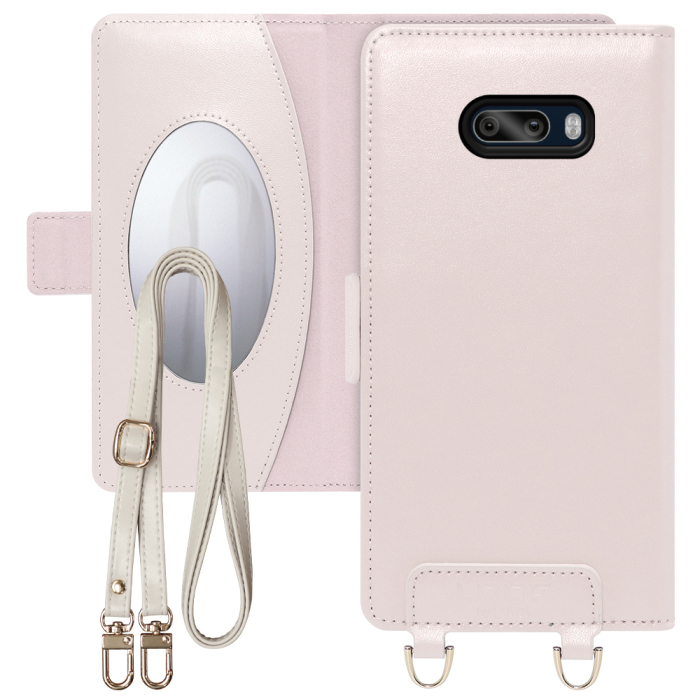 [ LOOF SWEET MIRROR Series ] LG G8X ThinQ g8xthinq スマホケース  ショルダー付き手帳型スマホケース ミラー付き カードポケット 本革 [ LG G8X ThinQ ]