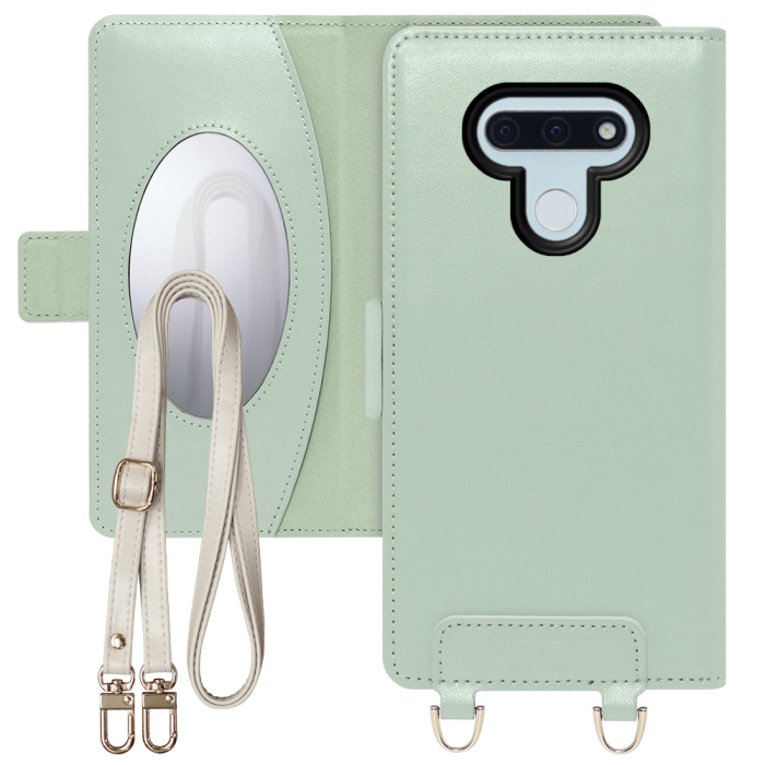 [ LOOF SWEET MIRROR Series ] LG style3 L-41A lgstyle3 スマホケース  ショルダー付き手帳型スマホケース ミラー付き カードポケット 本革 [ LG style3 ]