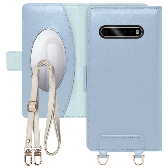 [ LOOF SWEET MIRROR Series ] LG V60 ThinQ 5G v60thinq5g v60thinq スマホケース  ショルダー付き手帳型スマホケース ミラー付き カードポケット 本革 [ LG V60 ThinQ 5G ]