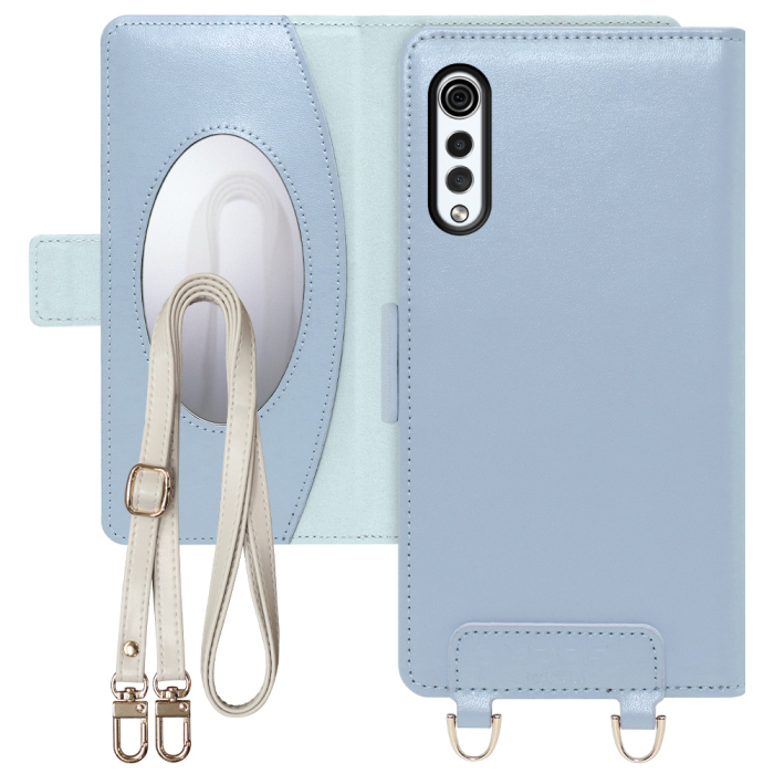 [ LOOF SWEET MIRROR Series ] LG VELVET L-52A lgvelvet スマホケース  ショルダー付き手帳型スマホケース ミラー付き カードポケット 本革 [ LG VELVET ]