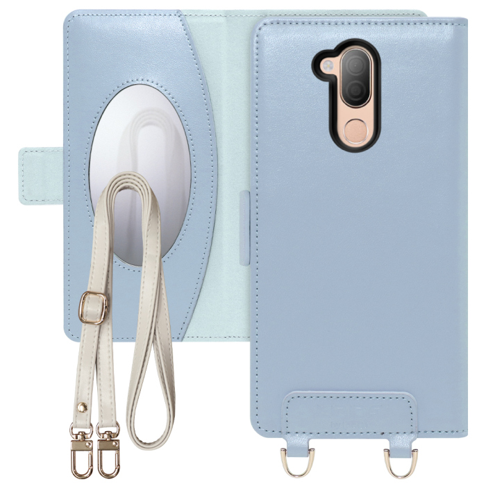 [ LOOF SWEET MIRROR Series ] LG style2 L-01L lgstyle2 スマホケース  ショルダー付き手帳型スマホケース ミラー付き カードポケット 本革 [ LG style2 ]