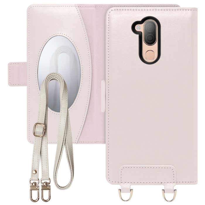 [ LOOF SWEET MIRROR Series ] LG style2 L-01L lgstyle2 スマホケース  ショルダー付き手帳型スマホケース ミラー付き カードポケット 本革 [ LG style2 ]