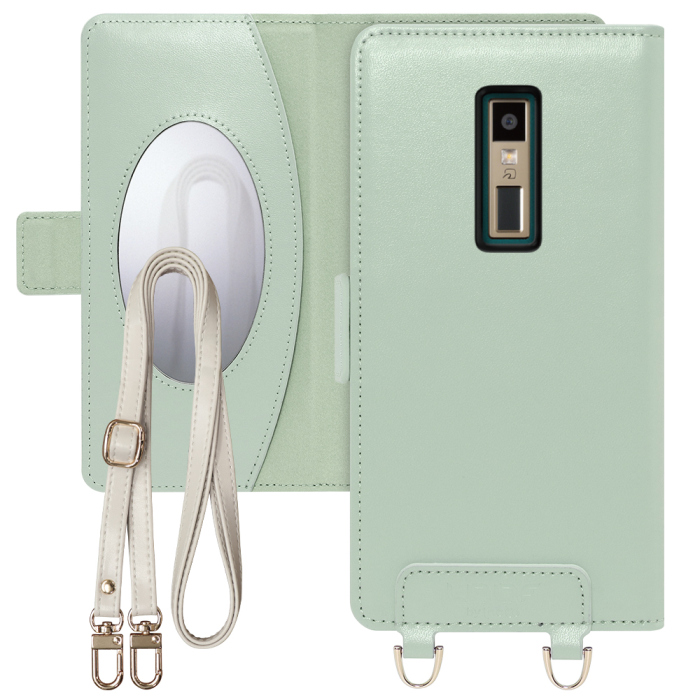 [ LOOF SWEET MIRROR Series ] KYOCERA URBANO V04 KYV45  urbanov04 アルバーノv04 スマホケース  ショルダー付き手帳型スマホケース ミラー付き カードポケット 本革 [ URBANO V04 / KYV45 ]