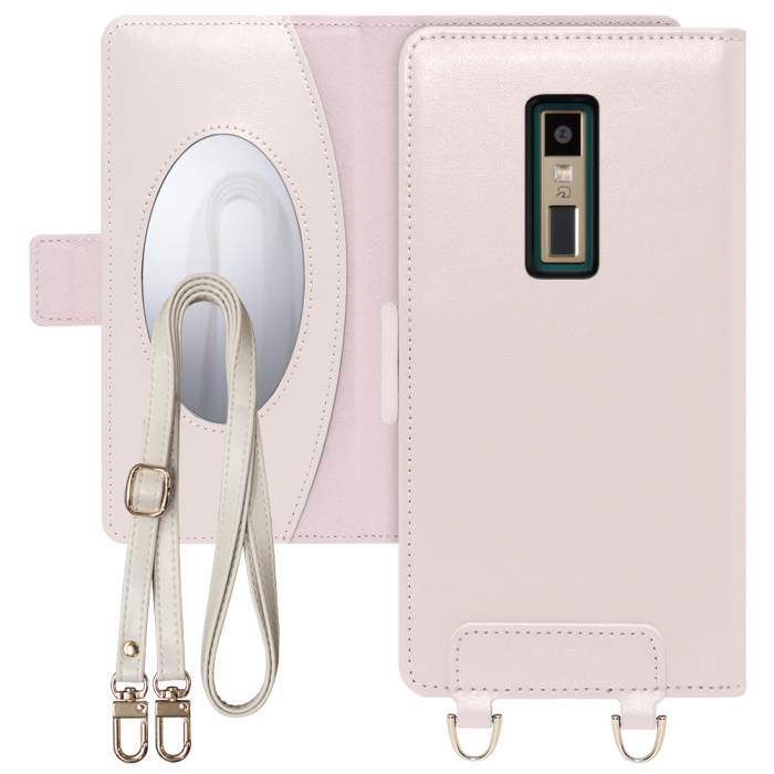[ LOOF SWEET MIRROR Series ] KYOCERA URBANO V04 KYV45  urbanov04 アルバーノv04 スマホケース  ショルダー付き手帳型スマホケース ミラー付き カードポケット 本革 [ URBANO V04 / KYV45 ]