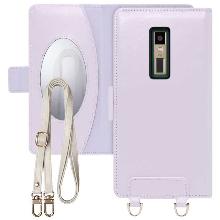 [ LOOF SWEET MIRROR Series ] KYOCERA URBANO V04 KYV45  urbanov04 アルバーノv04 スマホケース  ショルダー付き手帳型スマホケース ミラー付き カードポケット 本革 [ URBANO V04 / KYV45 ]