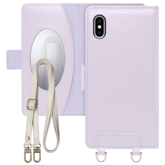 [ LOOF SWEET MIRROR Series ] iPhone XS Max iPhonexsmax xsmax スマホケース  ショルダー付き手帳型スマホケース ミラー付き カードポケット 本革 [ iPhone XS Max ]