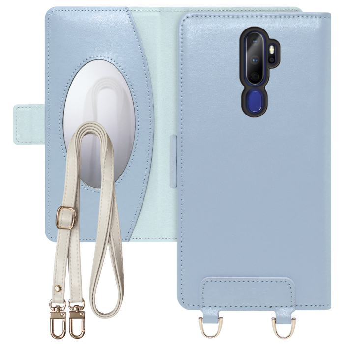 [ LOOF SWEET MIRROR Series ] OPPO A5 2020 a52020 oppoa5 スマホケース  ショルダー付き手帳型スマホケース ミラー付き カードポケット 本革 [ OPPO A5 2020 ]