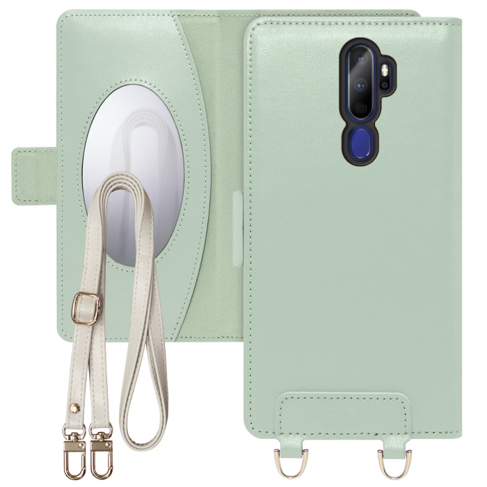 [ LOOF SWEET MIRROR Series ] OPPO A5 2020 a52020 oppoa5 スマホケース  ショルダー付き手帳型スマホケース ミラー付き カードポケット 本革 [ OPPO A5 2020 ]