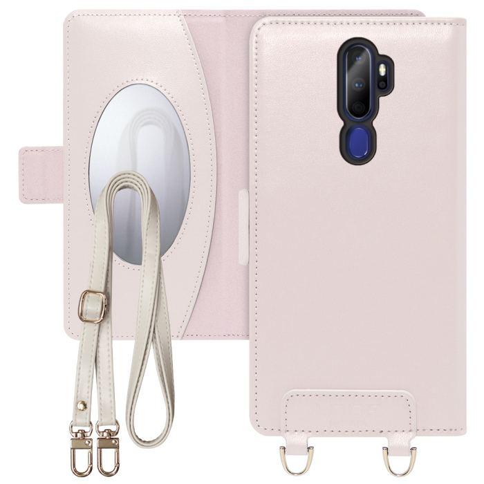 [ LOOF SWEET MIRROR Series ] OPPO A5 2020 a52020 oppoa5 スマホケース  ショルダー付き手帳型スマホケース ミラー付き カードポケット 本革 [ OPPO A5 2020 ]