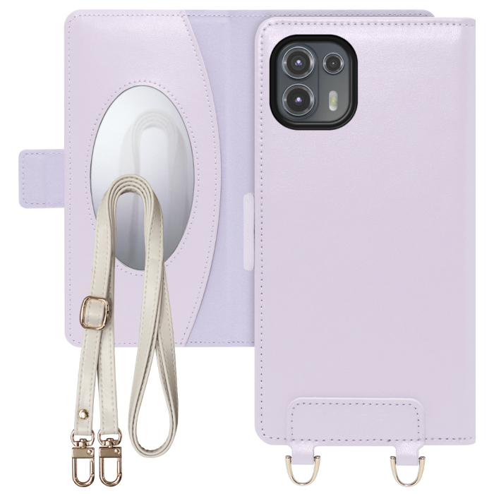 [ LOOF SWEET MIRROR Series ] motorola  edge 20 fusion efge20fusion edge20 スマホケース  ショルダー付き手帳型スマホケース ミラー付き カードポケット 本革 [ edge 20 fusion ]