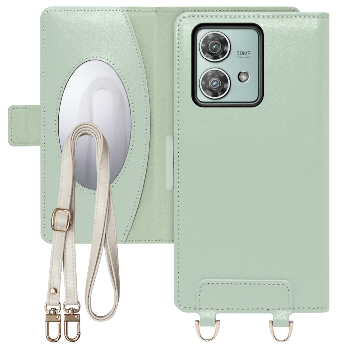 [ LOOF SWEET MIRROR Series ] motorola edge 40 neo motorola edge40neo スマホケース  ショルダー付き手帳型スマホケース ミラー付き カードポケット 本革 [ motorola edge 40 neo ]