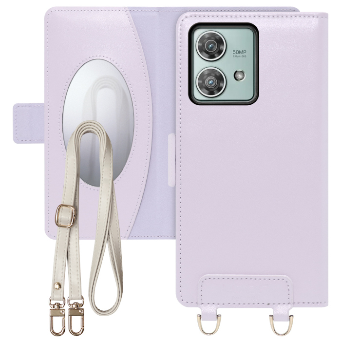 [ LOOF SWEET MIRROR Series ] motorola edge 40 neo motorola edge40neo スマホケース  ショルダー付き手帳型スマホケース ミラー付き カードポケット 本革 [ motorola edge 40 neo ]